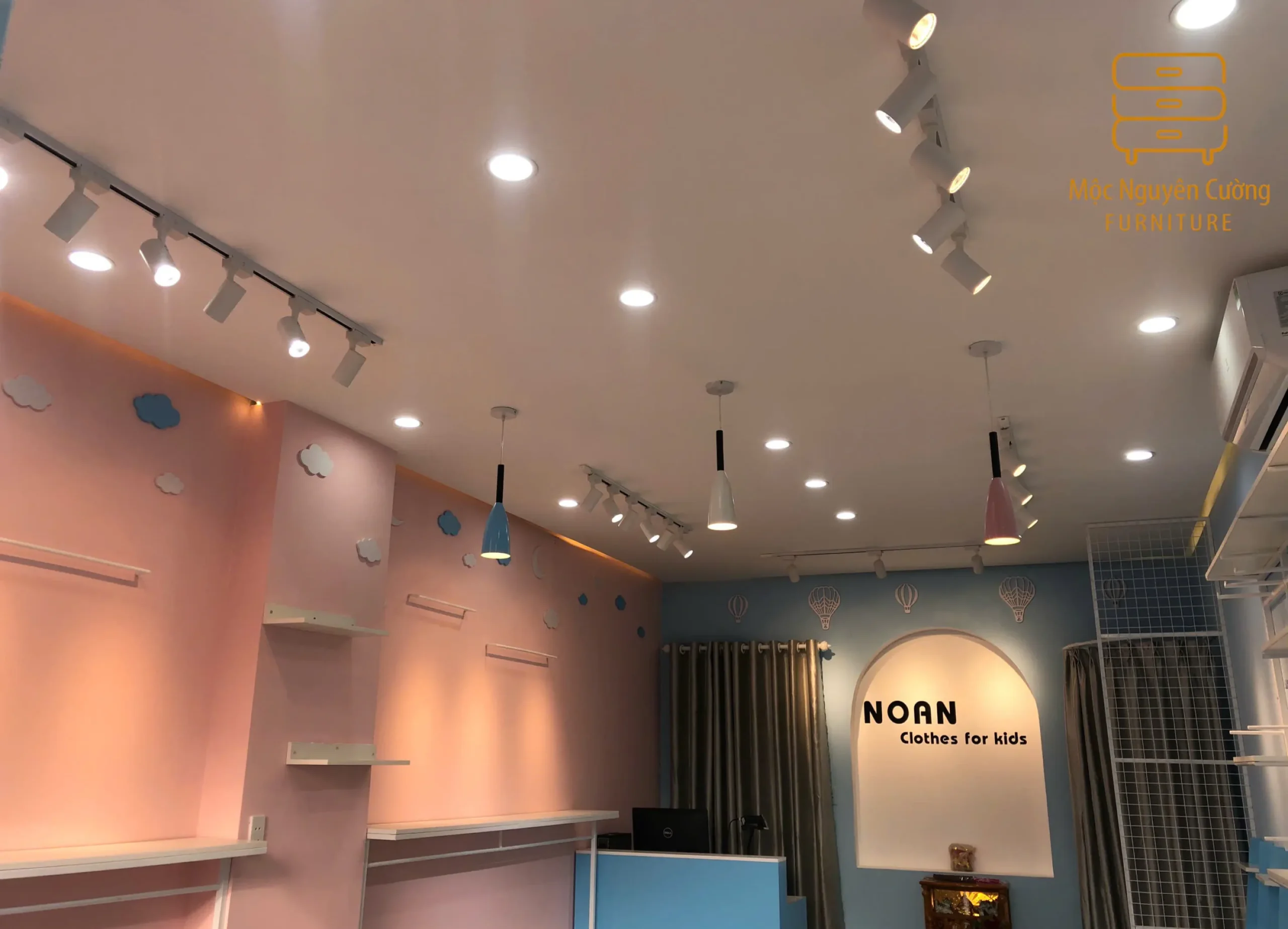 Dự án thi công nội thất shop mẹ và bé chuyên nghiệp, hiện đại