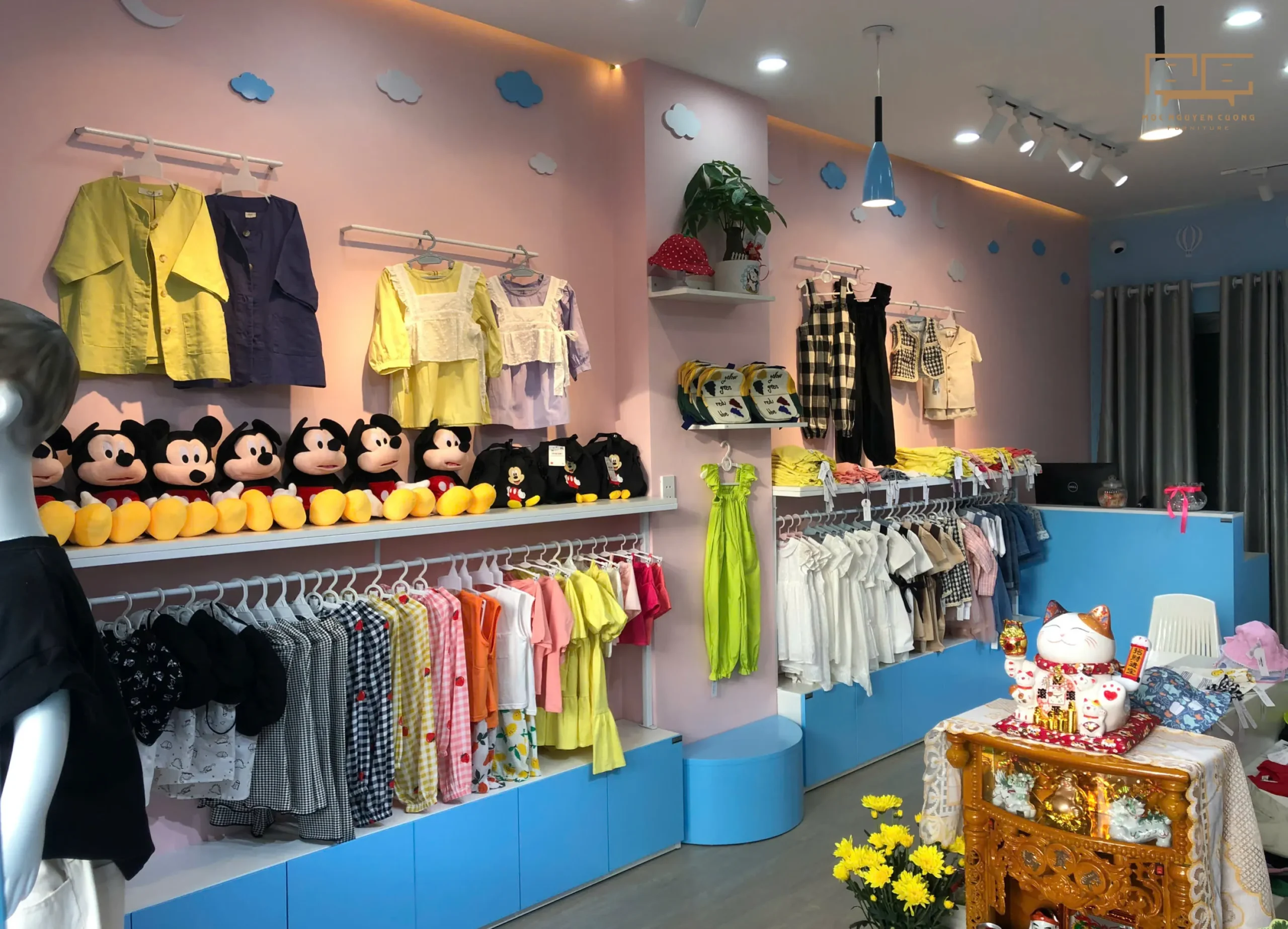 Dự án thi công nội thất shop mẹ và bé