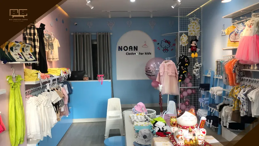 Dự án thi công nội thất shop mẹ và bé tại nội thất Mộc Nguyên Cường