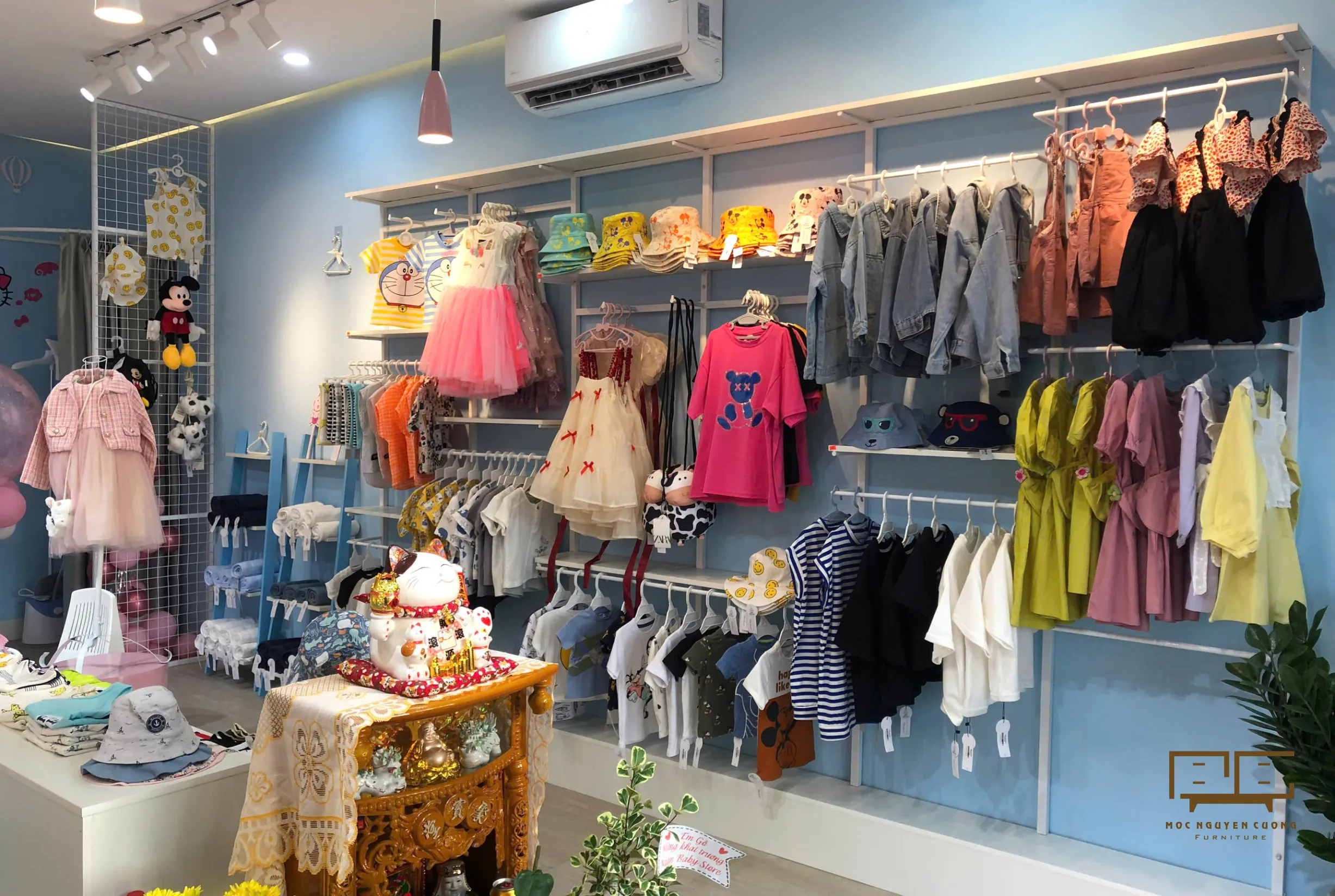 Dự án thi công nội thất shop mẹ và bé trọn gói Mộc Nguyên Cường