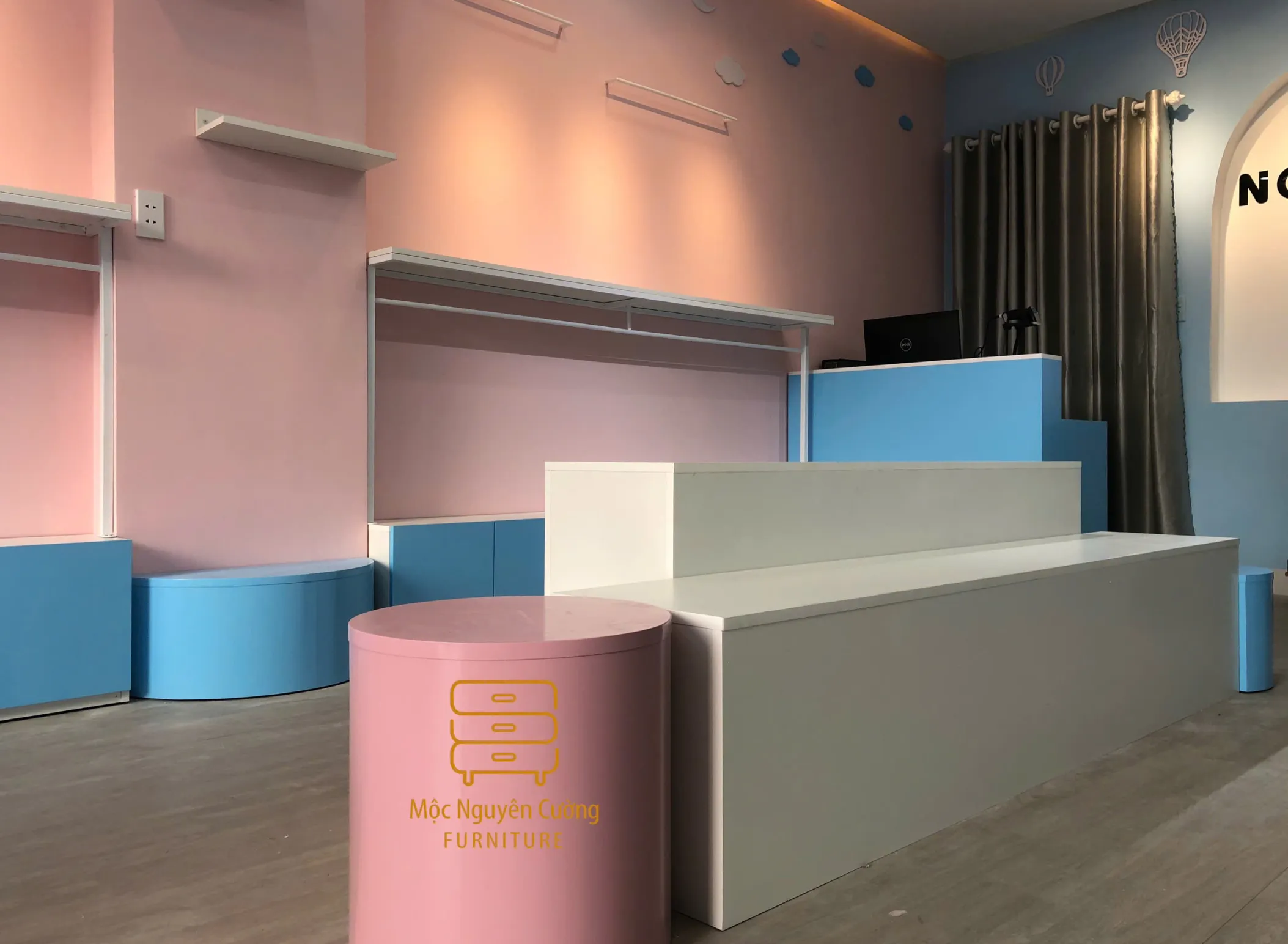 Thi công nội thất shop mẹ và bé uy tín Mộc Nguyên Cường