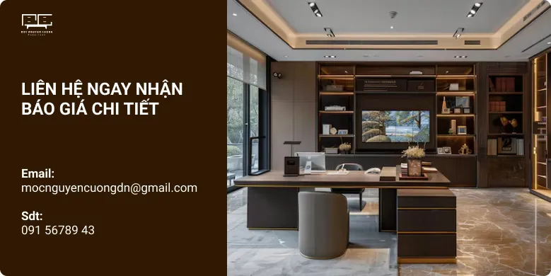 Bảng báo giá thiết kế thi công nội thất văn phòng tại Hội An