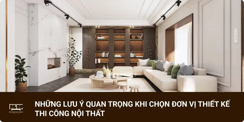 Những lưu ý quan trọng khi chọn đơn vị thiết kế thi công nội thất